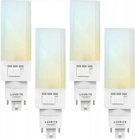 img 4 attached to Обновите свое освещение с помощью замены Luxrite Horizontal PL LED CFL, 11 Вт, обход балласта, 3 цвета на выбор, 1450 люмен — упаковка из 4 шт.