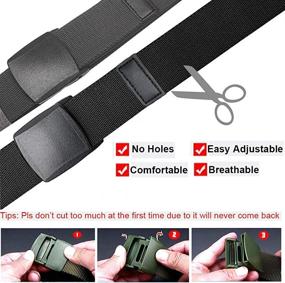 img 1 attached to Hoanan Elastic Stretch Tactical Blackgrey Men's Accessories : Belts