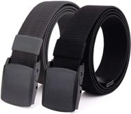hoanan elastic stretch tactical blackgrey men's accessories : belts logo