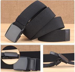 img 3 attached to Hoanan Elastic Stretch Tactical Blackgrey Men's Accessories : Belts