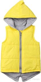 img 4 attached to 🦖 Dinosaur Toddler Vest: Sleeveless Hoodie with Zipper for Baby Boys and Girls - BULINGNA Outwear for Warmth