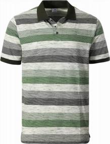 img 3 attached to Gioberti Mens Club Stripe Polo Shirt - Short Sleeve, Regular Fit, Yarn Dye