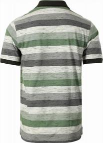 img 2 attached to Gioberti Mens Club Stripe Polo Shirt - Short Sleeve, Regular Fit, Yarn Dye
