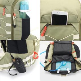 img 2 attached to Легкий водонепроницаемый походный рюкзак 40L с дождевиком для занятий спортом на открытом воздухе, туристический рюкзак для катания на велосипеде, катания на лыжах, кемпинга, скалолазания (черный)