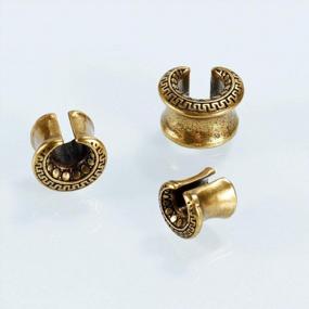 img 1 attached to Stainless Steel Ear Gauges Strechers 0G - 1 Inch Retro Tunnels And Plugs (2 PCS)