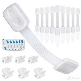 img 4 attached to 👶 Ultimate Baby Safety Kit: 16 Pack Cabinet Locks for Childproofing Cabinets, Drawers, Doors, Toilets, Fridges & More. Adjustable Straps with Strong Adhesive