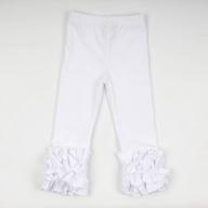 adorable ruffle leggings for little girls: slowera's solid colored pants for babies and toddlers logo