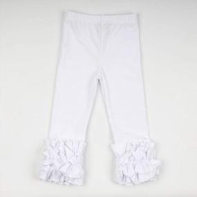 img 3 attached to Adorable Ruffle Leggings For Little Girls: Slowera'S Solid Colored Pants For Babies And Toddlers