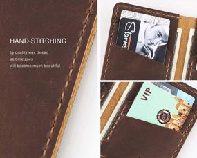 img 2 attached to Organize In Style: Handcrafted Minimalist Bifold Leather Credit Card Wallet