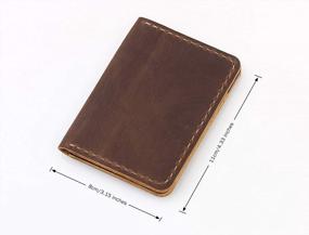 img 3 attached to Organize In Style: Handcrafted Minimalist Bifold Leather Credit Card Wallet
