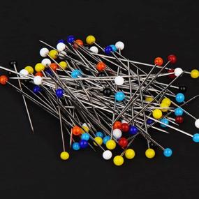 img 1 attached to 800Pcs Sewing Pins For Fabric - Cuttte 8 Boxes Straight Pins With Colored Ball Glass Heads, 1.5Inch Long, Quilting Pins For Sewing, Fabric Pins For Crafts Dressmaker DIY Decoration, Multicolor