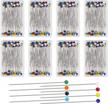 800pcs sewing pins for fabric - cuttte 8 boxes straight pins with colored ball glass heads, 1.5inch long, quilting pins for sewing, fabric pins for crafts dressmaker diy decoration, multicolor logo