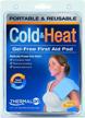 relieve pain and soreness with thermalon's large gel-free cold and heat therapy pad with convenient strap logo