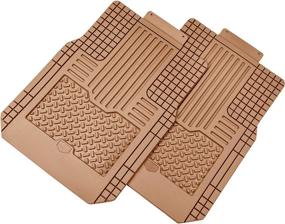 img 2 attached to August Auto All Weather Universal Fit Rubber Car Floor Mats - Set of 2pcs | Cars, Sedan, SUVs, Trucks, Vans