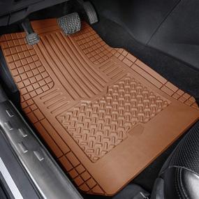 img 1 attached to August Auto All Weather Universal Fit Rubber Car Floor Mats - Set of 2pcs | Cars, Sedan, SUVs, Trucks, Vans