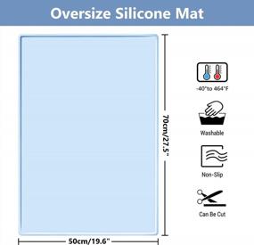 img 3 attached to Versatile And Durable: Gartful Large Silicone Mat For Crafts - Perfect For Crafting, Jewelry, Resin Molds, And More - 28”X20” Silicone Pad With 0.1" Raised Edge And Non-Stick Surface In Blue