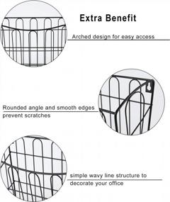 img 1 attached to Черный 3-карманный настенный органайзер для файлов с лотками для писем от Superbpag