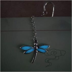 img 1 attached to Glow In The Dark Dragonfly Bookmarks: Vintage Feather Metal, Unique Gift For Men And Women - 2 Pack