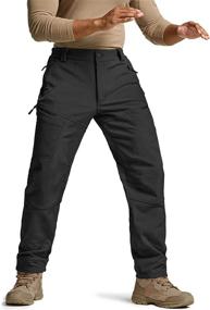 img 4 attached to Outdoor Thermal Hiking Pants For Men - CQR Winter Tactical Cargo Pants With Fleece Lining & Ideal For Snow Skiing