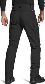 img 3 attached to Outdoor Thermal Hiking Pants For Men - CQR Winter Tactical Cargo Pants With Fleece Lining & Ideal For Snow Skiing