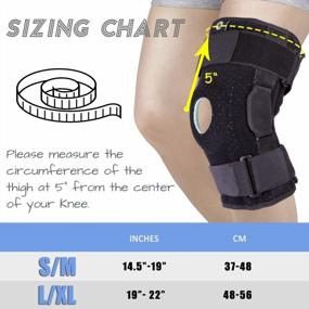 img 2 attached to DRWELLAND Hinged Knee Brace Support - Adjustable Straps & Side Stabilizers - Open Patella Compression Support For Or Knee Stability & Recovery Aid - Arthritis, ACL, LCL, MCL, Meniscus Tears, Tendon