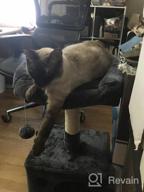 img 1 attached to Bewishome Light Grey Cat Tree Condo With Multiple Perches, Houses, Hammock, And Sisal Scratching Posts - Large Kitty Tower Furniture And Activity Center For Kitten Play And Lounging (Model MMJ03G) review by Allen Tchida