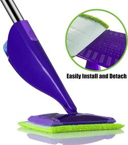 img 1 attached to Gandeer 12-Piece Microfiber Mop Pads - Compatible with Swiffer Wet Jet Mop, Reusable Wet & Dry Floor Cleaning Pads, Washable Mop Refills for Hardwood Tile Floors