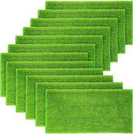 gandeer 12-piece microfiber mop pads - compatible with swiffer wet jet mop, reusable wet & dry floor cleaning pads, washable mop refills for hardwood tile floors logo