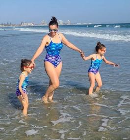 img 1 attached to Girls One Piece Swimsuit Quick Dry Beach Bathing Suit 3-10 Years
