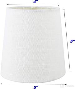 img 2 attached to MERIVILLE Pack of 6 Off White Linen Clip On Chandelier Lamp Shades, 4x5x5 Inches
