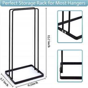 img 3 attached to Portable Metal Hanger Organizer Rack - Black Hanger Caddy For Closet, Laundry, And Dry Cleaning Room - Hangers Storage Solution, 1 Piece