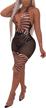 women's clubwear sequin tassel bodycon dress with mock neck and pencil skirt - perfect for parties, birthdays and special occasions logo