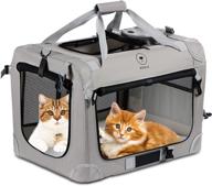 🐾 portable extra large cat carrier - collapsible, ventilated, soft sided for dogs and 2 cats - ideal for travel, indoor & outdoor use logo