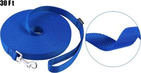 img 2 attached to 🐾 AMAGOOD 30 ft Long Leash for Dog Training, Recall Obedience, Agility, Tie Out, Play & Safety - Blue