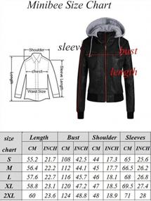 img 3 attached to Women'S Faux Leather Motorcycle Jacket With Removable Hood And Minibee Fall Design