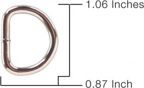 img 1 attached to 🔗 Country Brook Design 3/4 Inch Welded D-Rings: Premium Quality Hardware for Various Crafting Needs