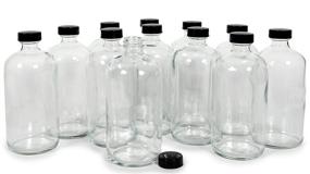 img 4 attached to Vivaplex Clear Glass Bottles Lids Travel Accessories in Travel Bottles & Containers