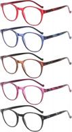 5 pairs reading glasses - standard fit spring hinge readers for men & women | norperwis logo