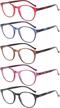 5 pairs reading glasses - standard fit spring hinge readers for men & women | norperwis logo