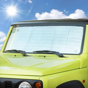 img 4 attached to Foldable Front Windshield Sun Shade For Suzuki Jimny JB64 JB74W 2019-2022 - Thicker And UV-Reflective For Improved Protection