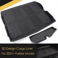 sna cargo liner 2pcs подходит для 4-дверной версии bronco 2021-2022 гг. 3d-форма всепогодный коврик для заднего багажника водонепроницаемый автомобильный напольный коврик противоскользящий резиновый ковер tpe без запаха логотип