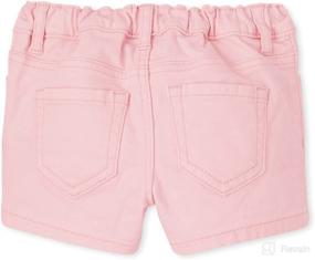 img 2 attached to 👶 The Children's Place Baby and Toddler Girls Twill Shortie Shorts: Cute and Comfortable Summer Wear!