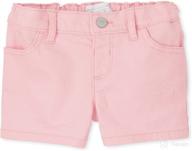 👶 the children's place baby and toddler girls twill shortie shorts: cute and comfortable summer wear! logo