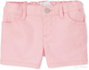 img 4 attached to 👶 The Children's Place Baby and Toddler Girls Twill Shortie Shorts: Cute and Comfortable Summer Wear!