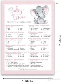 img 1 attached to 🐘 PINK ELEPHANT Baby Shower Game: BABY TRIVIA Baby Shower Games (Pack of 25) – Fun Baby Facts Games for GIRL Baby Shower, Pink Cute Polka Dot Baby Elephant Baby Shower Games Activity – SKU G500-TRV