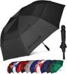 stay shielded on the course: bagail 62 inch portable golf umbrella for windproof and waterproof protection logo