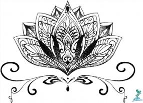 img 2 attached to Temporary Tattoo Paper Sanskrit Lotus Hand Design Sex Product