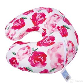 img 3 attached to 💐 Premium Floral Nursing Pillow Cover for Baby Girl - Slipcover for Breastfeeding Pillows - Fits Most Boppy Pillows