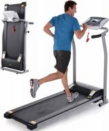 efficient home-based fitness with a motorized folding treadmill - tracking pulse, safety key, & lcd included! логотип