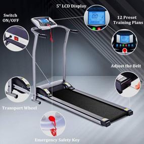 img 3 attached to Efficient Home-Based Fitness With A Motorized Folding Treadmill - Tracking Pulse, Safety Key, & LCD Included!